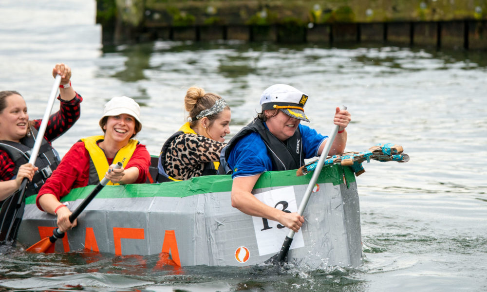 Cardboard Boat Race, F&CS, Family and Childrens Service