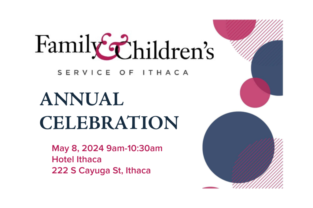 Invitation: Annual Celebration - May 8, 2024, 9-10:30am, Hotel Ithaca